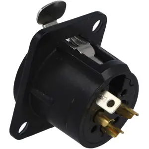 Ficha Cannon (XLR) 3 pinos fêmea para painel