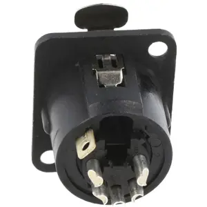 Ficha Cannon (XLR) 5 pinos fêmea para painel