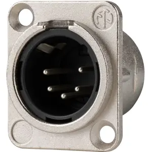 Ficha Cannon (XLR) 5 pinos macho para panel