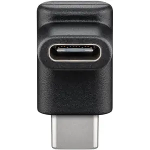 Adaptador USB C hembra » USB C macho 90º - negro