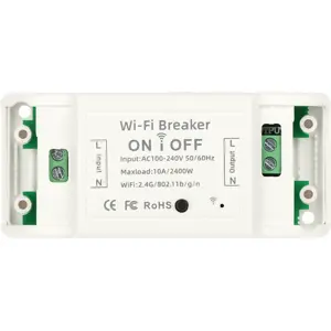 Módulo interruptor inteligente WiFi 10A 2400W (compatível c/ Tuya)