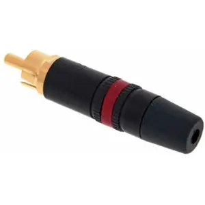 Ficha RCA macho metálica - vermelho
