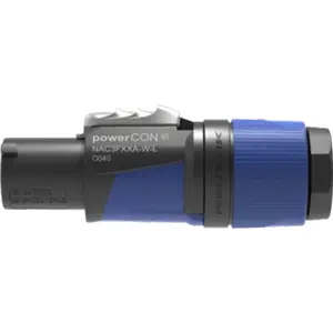 Ficha powerCON fêmea 3 contactos (2+T) 16A 250V [cabo 10-16mm] - Power IN