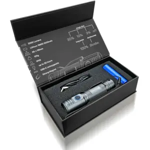 Lanterna compacta LED 20W 2000lm recarregável 2200mAh USB-C - IPX6