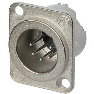 Ficha Cannon (XLR) 5 pines macho para panel