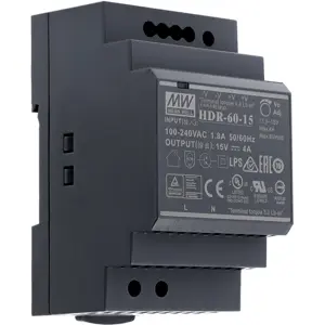 Fonte de alimentação para calha DIN 15VDC 4.0A 60W