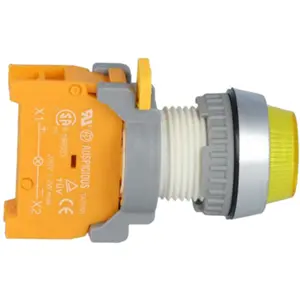 Sinalizador luminoso Ø22mm s/ lâmpada BA9S - amarelo