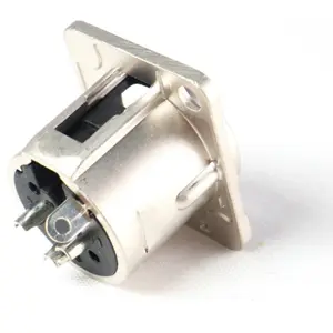 Ficha Cannon (XLR) macho 3 pinos para painel