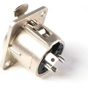 Ficha Cannon (XLR) fêmea 3 pinos para painel