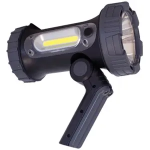 Lanterna LED projectora 5W LED + 5W COB recarregável c/ powerbank USB