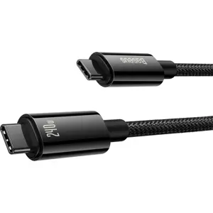 Cabo USB-C ⇿ USB-C 240W PD c/ revestimento de nylon e fichas metálicas - preto - 3.0m