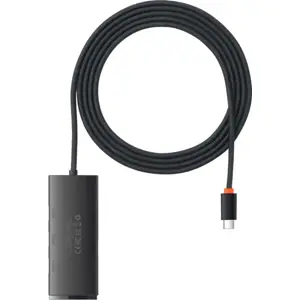 Hub adaptador USB-C ➝ 4x USB-A 3.0 con cable de 2 m - negro