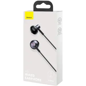 Auriculares earbuds com microfone e Jack 3.5mm - preto