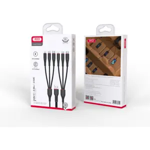 Cabo de carregamento 6-em-1 USB-A ➝ 2x [Lightning + USB-C + microUSB] 1.2m 3.5A / 2m 2.5A