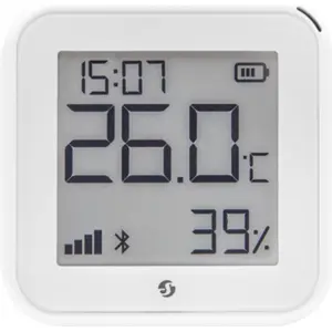 Monitorizador ambiental de temperatura e humidade com WiFi e display E-ink - Branco