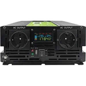 Inversor 12VDC ➝ 230V onda sinusoidal pura 2000W c/ USB + Display LCD