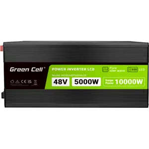 Inversor 48VDC ➝ 230V onda sinusoidal pura 5000W c/ Display LCD