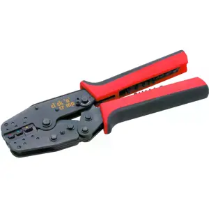 Alicate de cravar Click'n'Crimp c/ 3x matrizes de troca rápida p/ terminais isolados e não isolados.