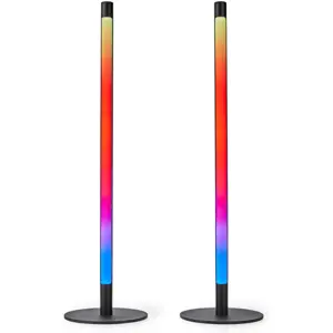 Conjunto de 2 barras LED RGB-IC vertical decorativa inteligente WiFi (compatível c/ Tuya) IP20 - 55cm