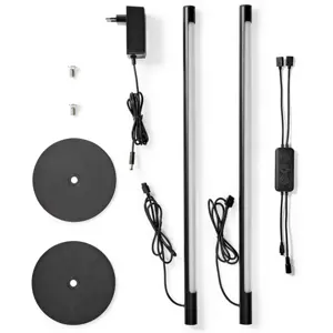 Conjunto de 2 barras LED RGB-IC vertical decorativa inteligente WiFi (compatível c/ Tuya) IP20 - 55cm