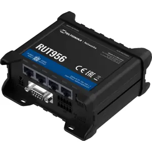 Router industrial 4G LTE Cat4 Dual-SIM c/ 4 x portas Ethernet + WiFi, USB, I/O, RS232, RS485, GNSS