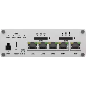Router industrial 5G Dual-SIM c/ 5 x portas Gigabit + WiFi + USB + I/O digital