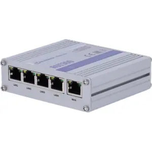 Router industrial VPN c/ 5 x portas Ethernet 10/00Mbps + USB + I/O digital