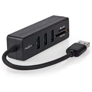 Hub USB 3.0 de 3 portas e leitor de cartões (micro) SD - 5 Gbit/s