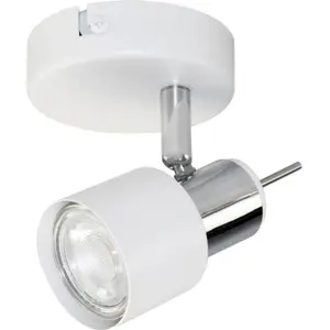 Aplique de pared/techo para 1 bombilla LED GU10 10W - Blanco
