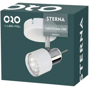 Aplique de pared/techo para 1 bombilla LED GU10 10W - Blanco