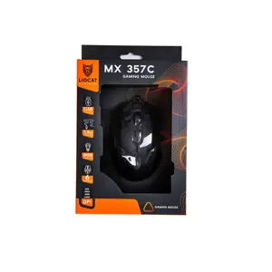 Rato óptico gaming RGB 800/1000/1600/2400DPI c/ 6 botões + fio USB