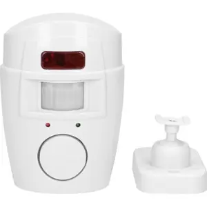 Mini alarme sem fios 90dB c/ sensor PIR e sirene (2x comandos incluídos) - 6m - IP20