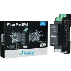 Módulo para calha DIN c/ 2 relés e medição de energia para automação Z-Wave™ - 110/240VAC 16A
