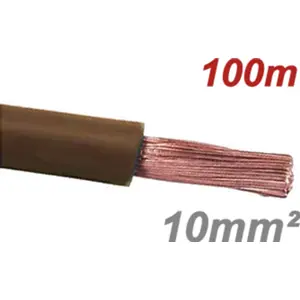 Fio elétrico multifilar H07V-K 10mm² castanho [rolo 100m]