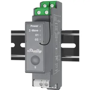 Módulo para calha DIN c/ 2 relés para automação Z-Wave™ - 110/240VAC 16A  (contactos secos)