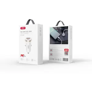 Cargador de mechero (12..24VDC) USB-A QC3.0 + USB-C PD 30W - Blanco