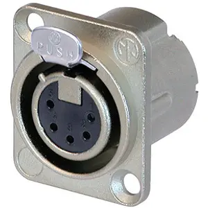 Ficha Cannon (XLR) 5 pinos fêmea para painel