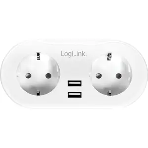Tomada Schuko dupla c/ 2xUSB-A 2.4A  compatível c/ Tuya