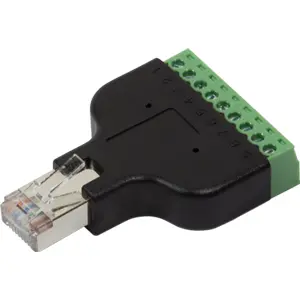 Ficha RJ45 com terminais de parafusos