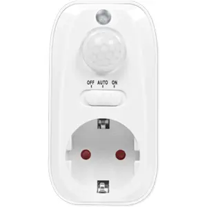 Tomada Schuko com sensor de movimento PIR 100º