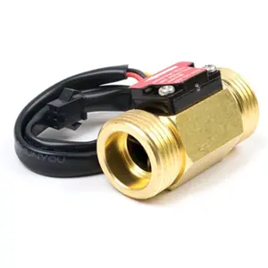 Sensor de fluxo de água 1..30L/min em cobre Ø25x50mm - YF-B5