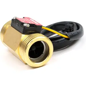 Sensor de fluxo de água 1..30L/min em cobre Ø25x50mm - YF-B5