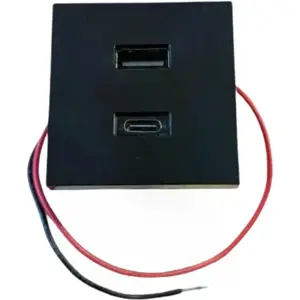 Módulo cargador USB (USB-A + USB-C) 20W para Soporte de Wall Display – Negro