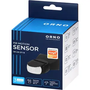 Sensor de movimento PIR 220VAC 180º (compatível c/ Tuya) - IP65 - Preto