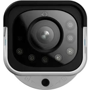 Câmara IP (Ethernet c/ PoE) Bullet 4K 8MP c/ Zoom ótico 5x, IA e Luz LED + IR 30m - IP67