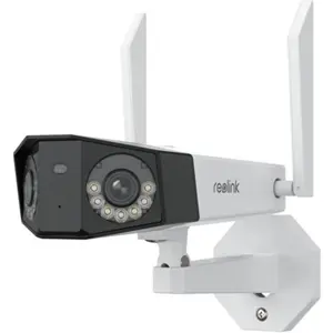 Câmara IP (Wi-Fi / Ethernet) 4K 8MP Visão Panorâmica 180° (2 Lentes) IR 30m e LEDs - IP66