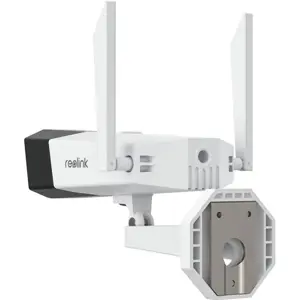 Câmara IP (Wi-Fi / Ethernet) 4K 8MP Visão Panorâmica 180° (2 Lentes) IR 30m e LEDs - IP66