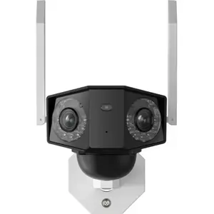 Câmara IP (Wi-Fi / Ethernet) 4K 8MP Visão Panorâmica 180° (2 Lentes) IR 30m e LEDs - IP66