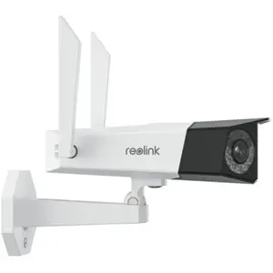 Câmara IP (Wi-Fi / Ethernet) 4K 8MP Visão Panorâmica 180° (2 Lentes) IR 30m e LEDs - IP66