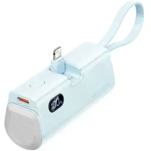 Powerbank Tipo Dongle 4800mAh 22.5W c/ ficha Lightning e cabo USB-C - Azul